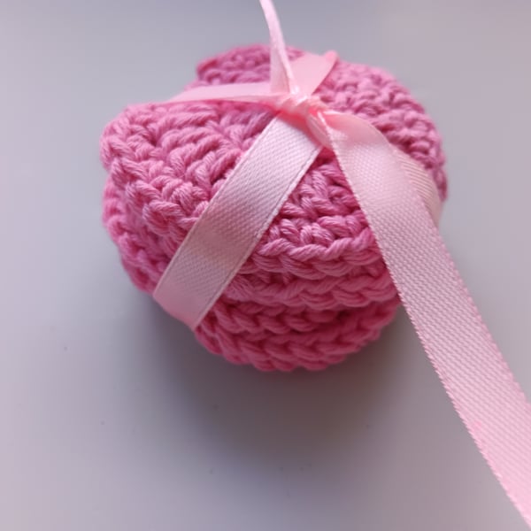 Crochet Face Scrubbies (Pink) - reusable eco-cotton