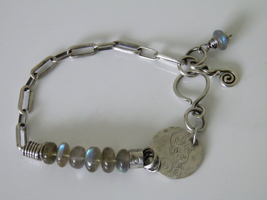 Labradorite Bracelet in Sterling Silver 