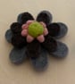 Hand sewn felt flower brooch  - Image 3