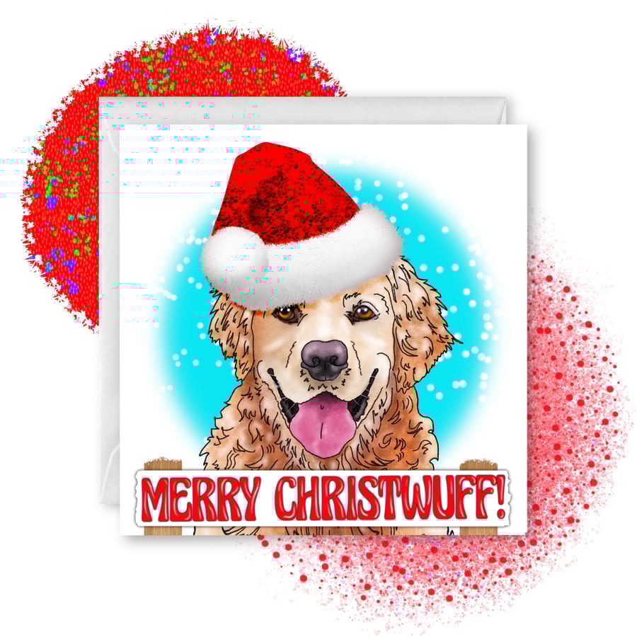 Golden Retriever Christmas Card