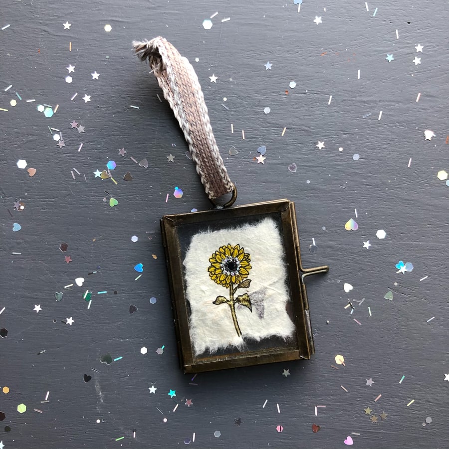 'Sunflower' Original In Hanging Frame