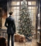 Personalised Art Deco Gatsby Christmas Card for Husband, A5 - Image 2