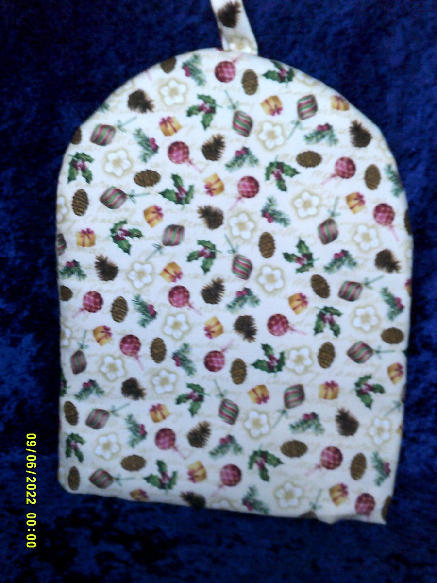 Baubles, Holly and Pinecones Large Coffee Pot Cosy