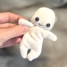 Mini pocket baby, ivory cream sensory worry pal, super soft squishy velvety