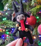 Krampus Needlefelt Christmas Art Doll