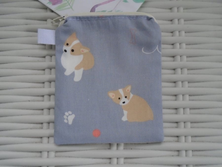 Corgi Small Dog Coin Purse or Card Holder.