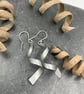 spiral dangly earrings in silver aluminium