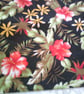 Red Hibiscus Flowers on  Black background Adult Apron - Image 2