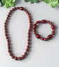 An attractive handmade jewellery set. 