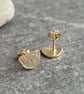 9ct gold semi circle earrings, Embossed texture - Image 4