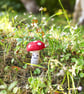 Woolly Toadstool - Needle Felted Handmade Decoration - Image 4