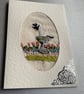 Pretty embroidered Birthday Card 