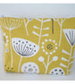 Make-up Cosmetic Toiletries Bag Purse MCM Scandi Yellow Ochre Seedhead Flowers - Image 2
