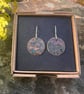  Verdigris Circle Dangle Earrings - Image 2