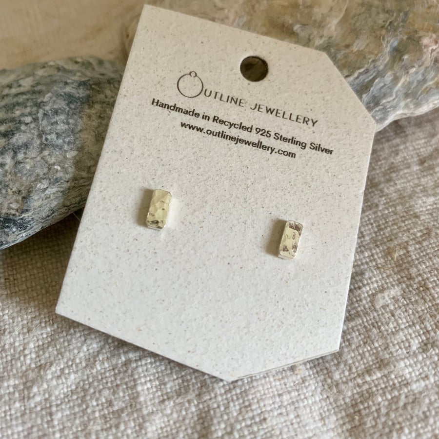 Rectangle Small Stud Earrings 