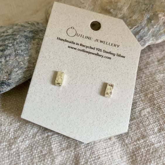 Rectangle Small Stud Earrings 