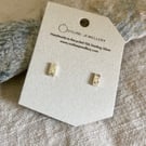 Rectangle Small Stud Earrings 