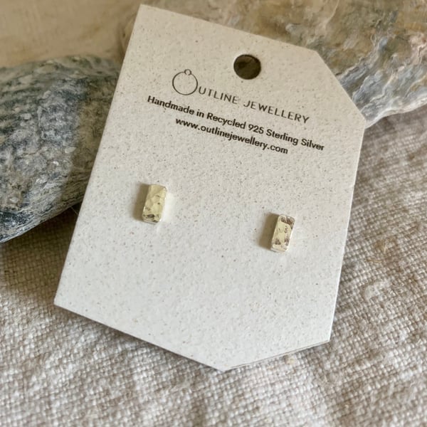 Rectangle Small Stud Earrings 