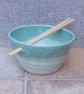 Noodle or rice serving bowl wheel thrown in stoneware pottery handmade  - Image 1
