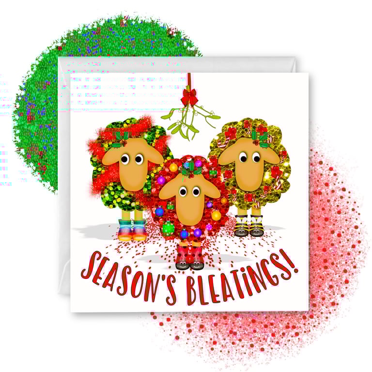 What the… Flock Season’s Bleatings Christmas Card