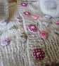  Bobble Design Hand Knitted Baby Girl's Cardigan with Merino Wool 6-12 mth size - Image 4