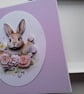 New baby card. Birthday card. Blank card. Easter card. Bunny. Ref 386 - Image 4