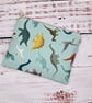 Dinosaur fabric coin zip purse