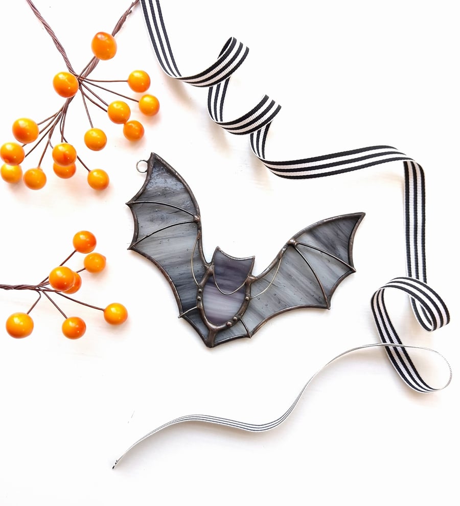 Stained Glass Bertie Bat Ornament