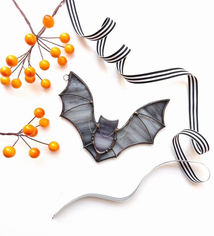 Stained Glass Bertie Bat Ornament