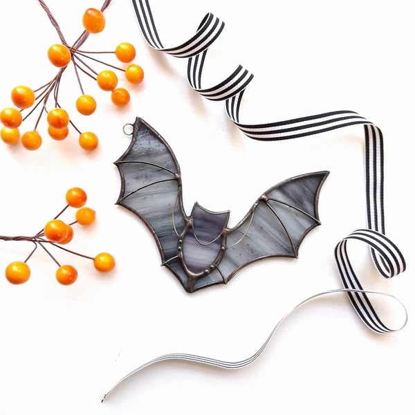 Stained Glass Bertie Bat Ornament