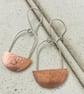 Copper and silver dangle earrings - Image 3