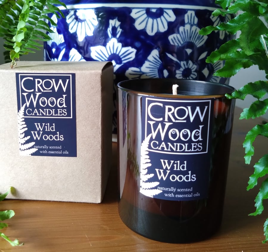 Wild Woods Essential Oil Soya Candle, Amber, Medium 150g