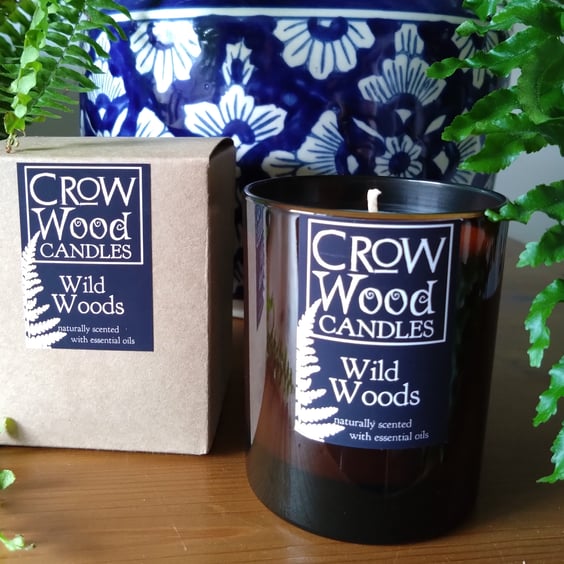 Wild Woods Essential Oil Soya Candle, Amber, Medium 150g
