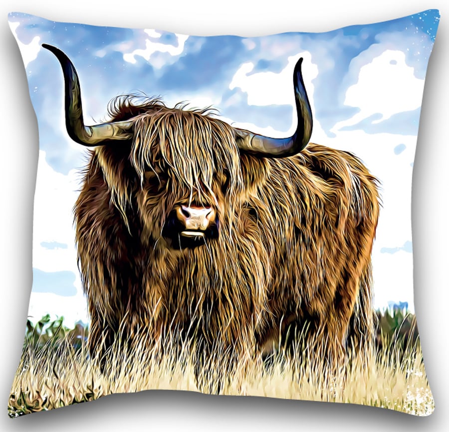 Highland Cow  Cushion Highland Cow pillow 