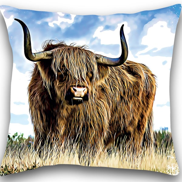 Highland Cow  Cushion Highland Cow pillow 