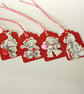 Cute Christmas teddies gift tags - Image 1