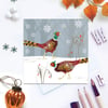 Winter Pheasants Christmas Card - sustainable, recyclable