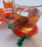 Handmade pumpkin coasters set of 4 - Image 4