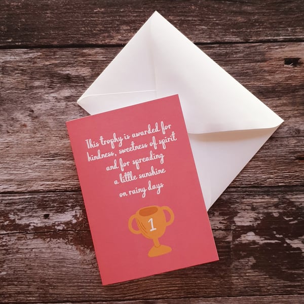 Kindness Trophy Thank You Card