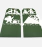 Handmade Christmas Gift Tags, Slide In Message Tags, Green Set of 4 - Image 8