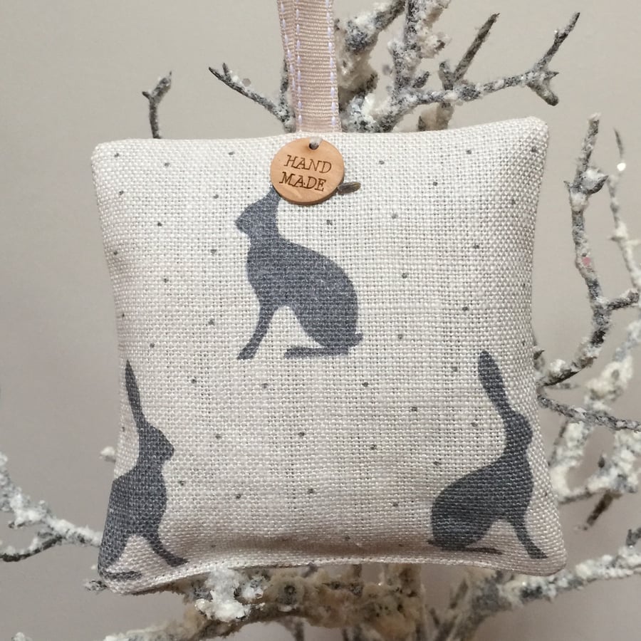 Hanging Lavender Sachet - Grey Hares