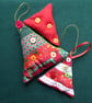 stitched textile hanging decorations - Image 1