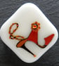 HANDMADE FUSED DICHROIC GLASS 'STILETTO' BROOCH. - Image 2