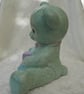 Ceramic Hand Painted Mint Green Silver Large Teddy Bear Figurine Animal Ornament - Image 2