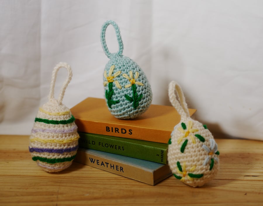 Crochet Easter Egg Decorations Set Of