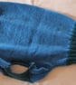 Hettie Whippet Hand Knitted Turquoise & Blue Tank - Image 1