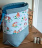 Drawstring project bag made with super cute Guinea Pig print - Image 4