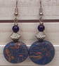 Multi coloured jewellery - disc shaped dangly earrings - Image 4