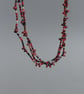 Long Red Necklace - Scarlet Spiky Beaded Necklaces - No Clasp Jewellery - Image 4