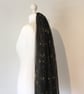 Midnight Stardust - Celestial Wedding Veil With Gold Moons And Stars - Image 4